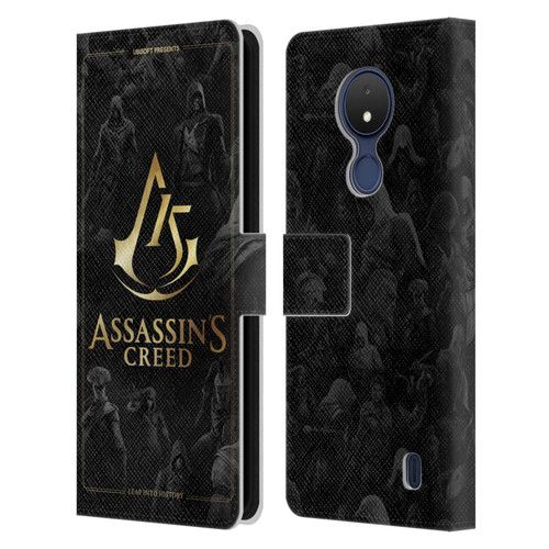 Assassin's Creed 15th Anniversary Graphics Crest Key Art Leather Book Wallet Case Cover For Nokia C21