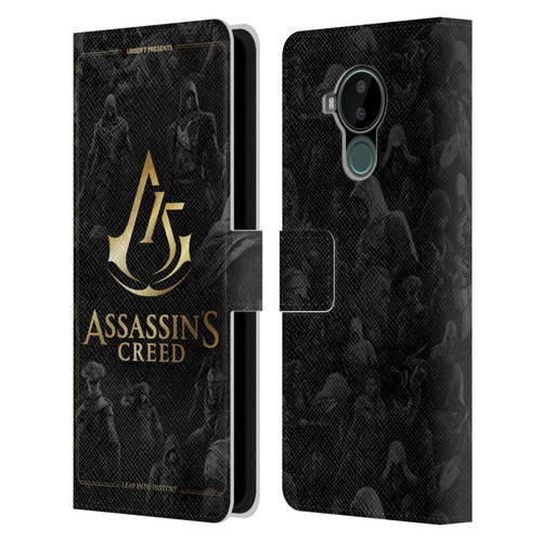 Assassin's Creed 15th Anniversary Graphics Crest Key Art Leather Book Wallet Case Cover For Nokia C30