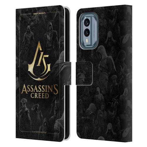 Assassin's Creed 15th Anniversary Graphics Crest Key Art Leather Book Wallet Case Cover For Nokia X30