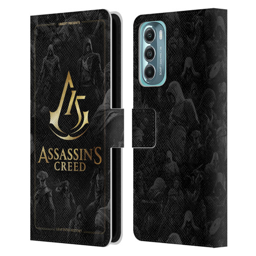 Assassin's Creed 15th Anniversary Graphics Crest Key Art Leather Book Wallet Case Cover For Motorola Moto G Stylus 5G (2022)