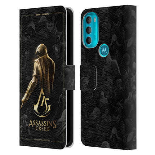 Assassin's Creed 15th Anniversary Graphics Key Art Leather Book Wallet Case Cover For Motorola Moto G71 5G