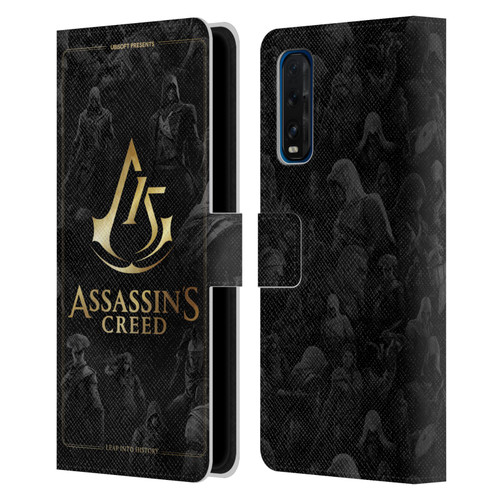 Assassin's Creed 15th Anniversary Graphics Crest Key Art Leather Book Wallet Case Cover For OPPO Find X3 Neo / Reno5 Pro+ 5G