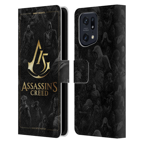 Assassin's Creed 15th Anniversary Graphics Crest Key Art Leather Book Wallet Case Cover For OPPO Find X5 Pro