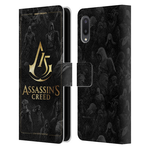 Assassin's Creed 15th Anniversary Graphics Crest Key Art Leather Book Wallet Case Cover For Samsung Galaxy A02/M02 (2021)