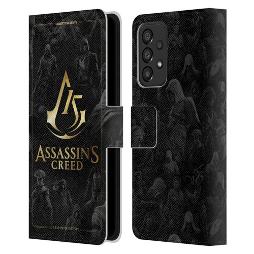 Assassin's Creed 15th Anniversary Graphics Crest Key Art Leather Book Wallet Case Cover For Samsung Galaxy A33 5G (2022)