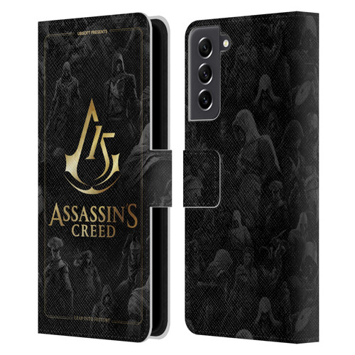 Assassin's Creed 15th Anniversary Graphics Crest Key Art Leather Book Wallet Case Cover For Samsung Galaxy S21 FE 5G