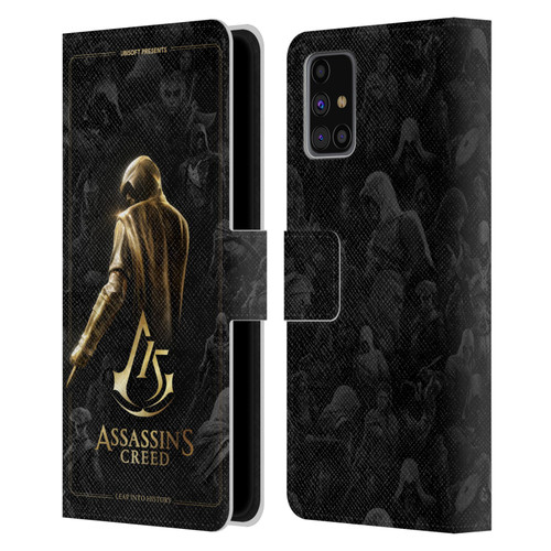 Assassin's Creed 15th Anniversary Graphics Key Art Leather Book Wallet Case Cover For Samsung Galaxy M31s (2020)
