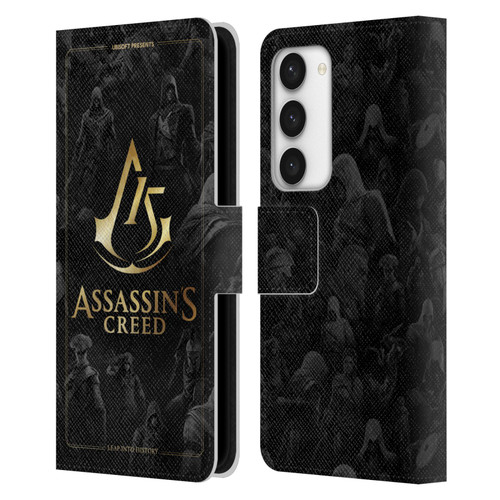 Assassin's Creed 15th Anniversary Graphics Crest Key Art Leather Book Wallet Case Cover For Samsung Galaxy S23 5G