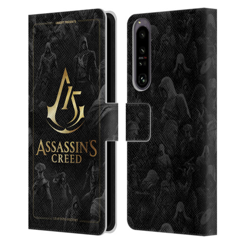 Assassin's Creed 15th Anniversary Graphics Crest Key Art Leather Book Wallet Case Cover For Sony Xperia 1 IV