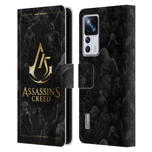 Assassin's Creed 15th Anniversary Graphics Crest Key Art Leather Book Wallet Case Cover For Xiaomi 12T Pro