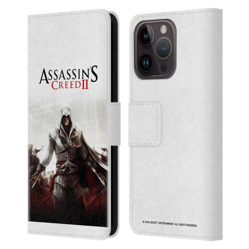 Assassin's Creed II Key Art Ezio 2 Leather Book Wallet Case Cover For Apple iPhone 15 Pro