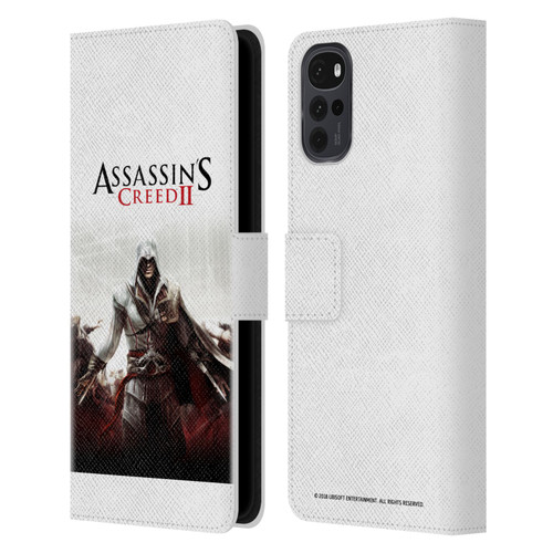 Assassin's Creed II Key Art Ezio 2 Leather Book Wallet Case Cover For Motorola Moto G22