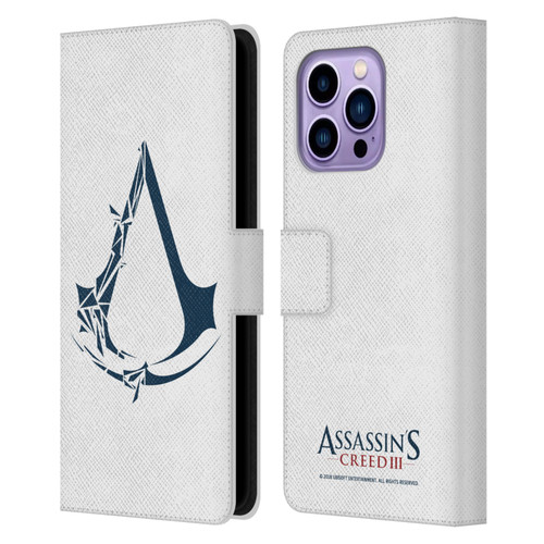 Assassin's Creed III Logos Geometric Leather Book Wallet Case Cover For Apple iPhone 14 Pro Max