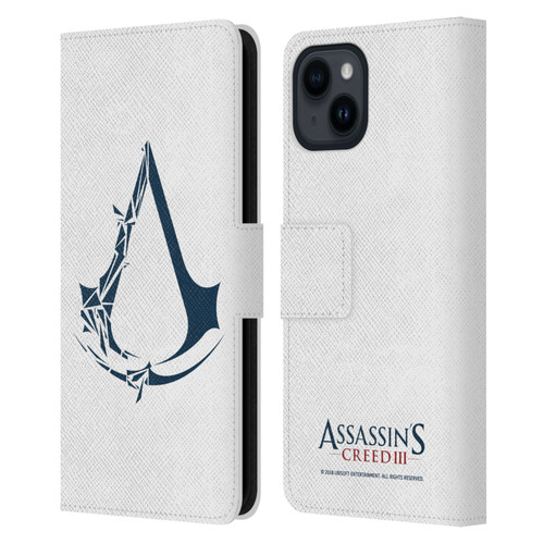 Assassin's Creed III Logos Geometric Leather Book Wallet Case Cover For Apple iPhone 15