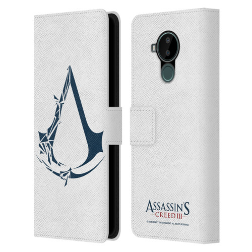 Assassin's Creed III Logos Geometric Leather Book Wallet Case Cover For Nokia C30