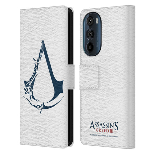 Assassin's Creed III Logos Geometric Leather Book Wallet Case Cover For Motorola Edge 30