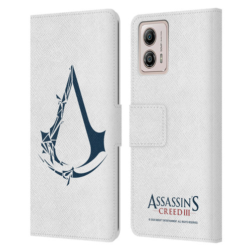 Assassin's Creed III Logos Geometric Leather Book Wallet Case Cover For Motorola Moto G53 5G