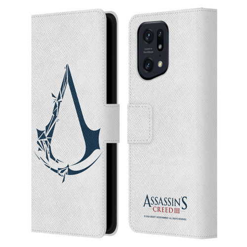 Assassin's Creed III Logos Geometric Leather Book Wallet Case Cover For OPPO Find X5 Pro