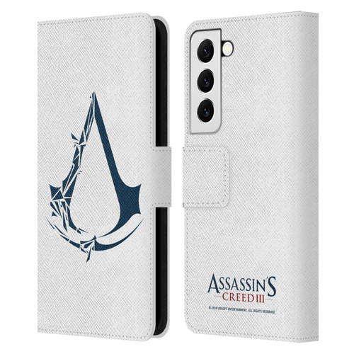 Assassin's Creed III Logos Geometric Leather Book Wallet Case Cover For Samsung Galaxy S22 5G