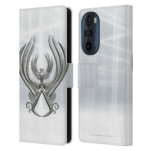 Assassin's Creed Brotherhood Logo Main Leather Book Wallet Case Cover For Motorola Edge 30