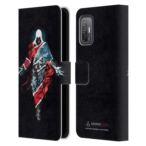 Assassin's Creed Legacy Character Artwork Double Exposure Leather Book Wallet Case Cover For HTC Desire 21 Pro 5G
