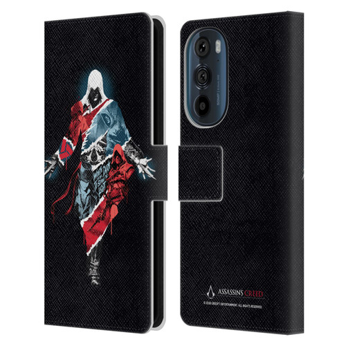 Assassin's Creed Legacy Character Artwork Double Exposure Leather Book Wallet Case Cover For Motorola Edge 30