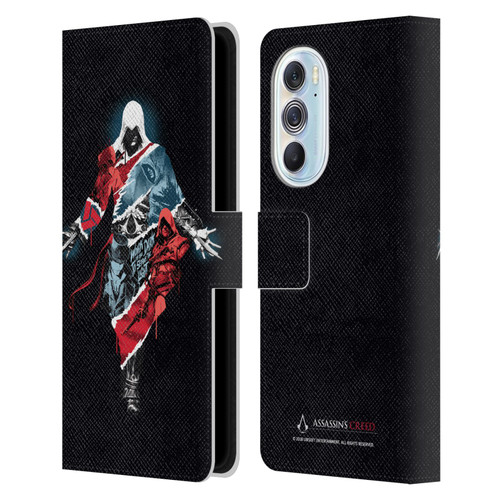 Assassin's Creed Legacy Character Artwork Double Exposure Leather Book Wallet Case Cover For Motorola Edge X30