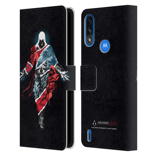 Assassin's Creed Legacy Character Artwork Double Exposure Leather Book Wallet Case Cover For Motorola Moto E7 Power / Moto E7i Power