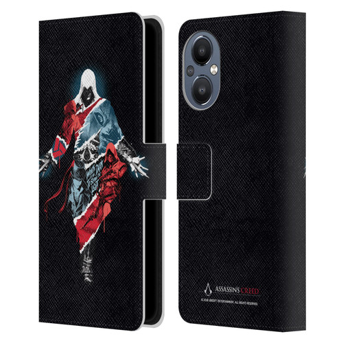 Assassin's Creed Legacy Character Artwork Double Exposure Leather Book Wallet Case Cover For OnePlus Nord N20 5G