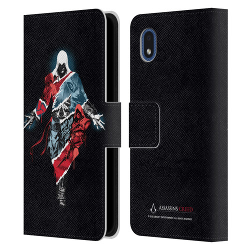 Assassin's Creed Legacy Character Artwork Double Exposure Leather Book Wallet Case Cover For Samsung Galaxy A01 Core (2020)