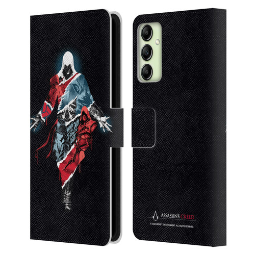 Assassin's Creed Legacy Character Artwork Double Exposure Leather Book Wallet Case Cover For Samsung Galaxy A14 5G