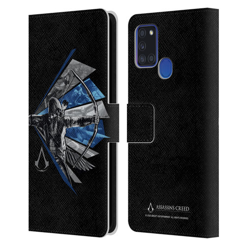 Assassin's Creed Legacy Character Artwork Bow Leather Book Wallet Case Cover For Samsung Galaxy A21s (2020)