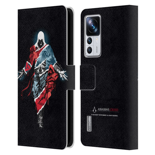 Assassin's Creed Legacy Character Artwork Double Exposure Leather Book Wallet Case Cover For Xiaomi 12T Pro
