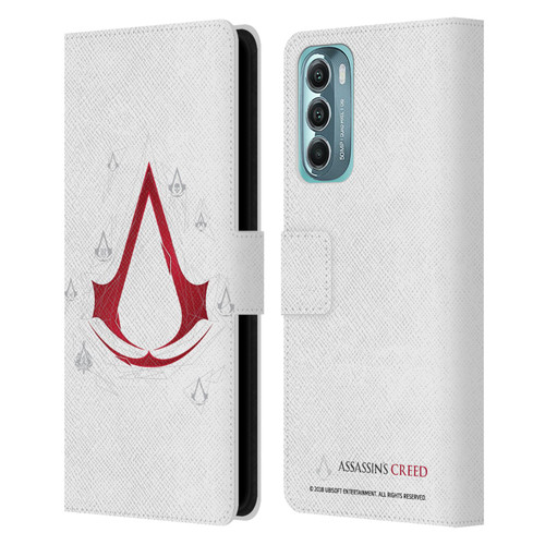 Assassin's Creed Legacy Logo Geometric White Leather Book Wallet Case Cover For Motorola Moto G Stylus 5G (2022)