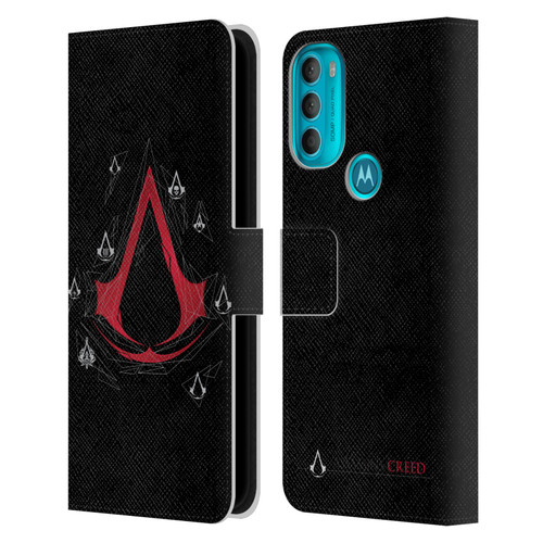 Assassin's Creed Legacy Logo Geometric White Leather Book Wallet Case Cover For Motorola Moto G71 5G