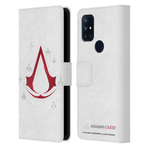 Assassin's Creed Legacy Logo Geometric White Leather Book Wallet Case Cover For OnePlus Nord N10 5G