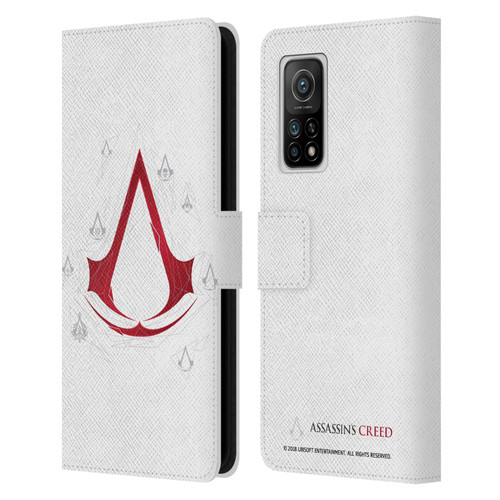 Assassin's Creed Legacy Logo Geometric White Leather Book Wallet Case Cover For Xiaomi Mi 10T 5G