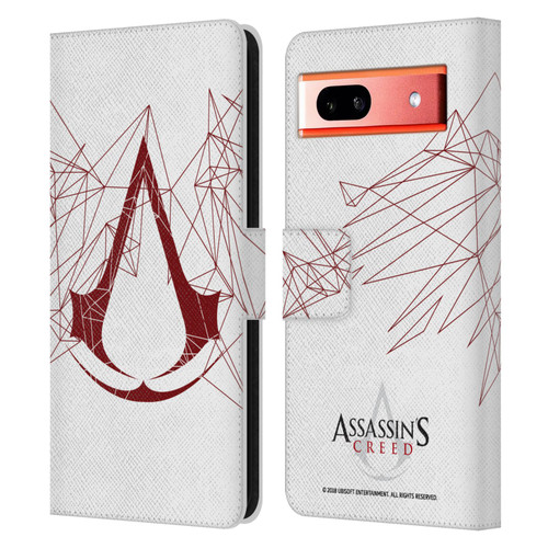 Assassin's Creed Logo Geometric Leather Book Wallet Case Cover For Google Pixel 7a