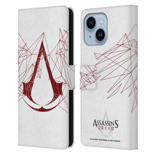 Assassin's Creed Logo Geometric Leather Book Wallet Case Cover For Apple iPhone 14 Plus
