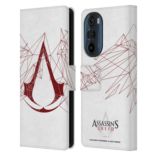 Assassin's Creed Logo Geometric Leather Book Wallet Case Cover For Motorola Edge 30