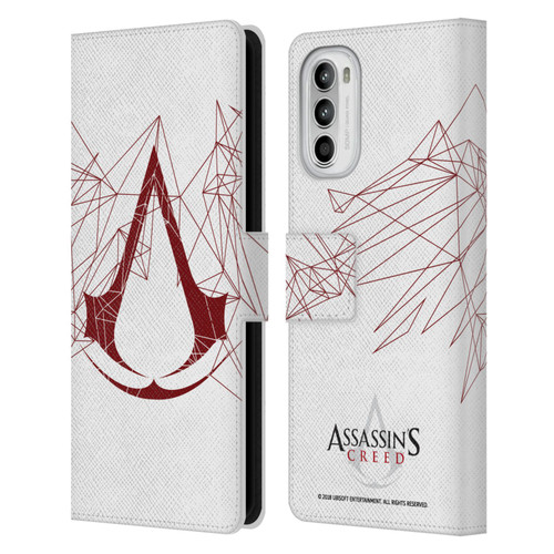 Assassin's Creed Logo Geometric Leather Book Wallet Case Cover For Motorola Moto G52