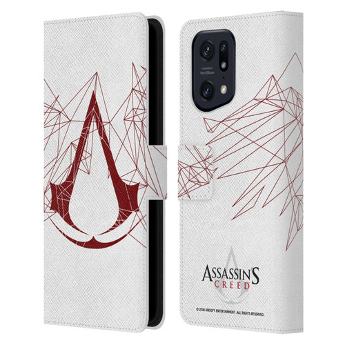 Assassin's Creed Logo Geometric Leather Book Wallet Case Cover For OPPO Find X5 Pro