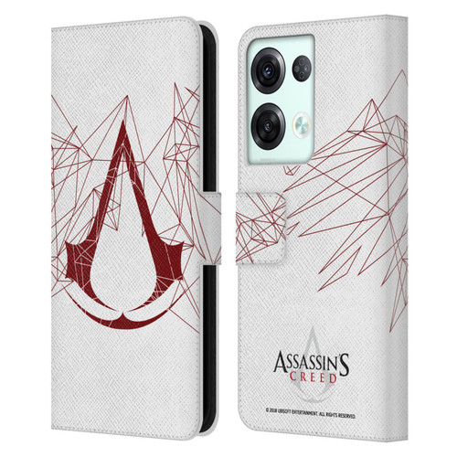Assassin's Creed Logo Geometric Leather Book Wallet Case Cover For OPPO Reno8 Pro