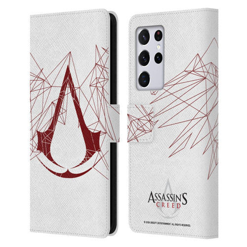 Assassin's Creed Logo Geometric Leather Book Wallet Case Cover For Samsung Galaxy S21 Ultra 5G