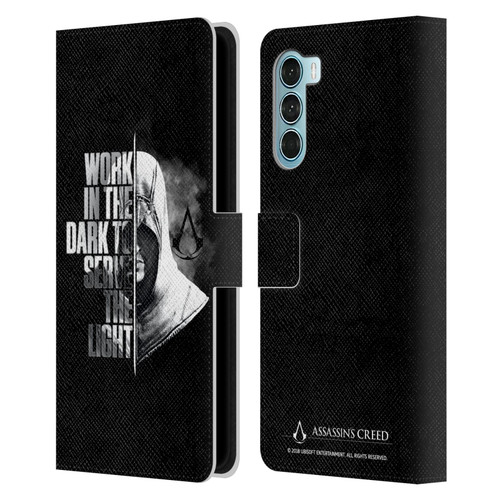 Assassin's Creed Legacy Typography Half Leather Book Wallet Case Cover For Motorola Edge S30 / Moto G200 5G