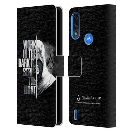 Assassin's Creed Legacy Typography Half Leather Book Wallet Case Cover For Motorola Moto E7 Power / Moto E7i Power