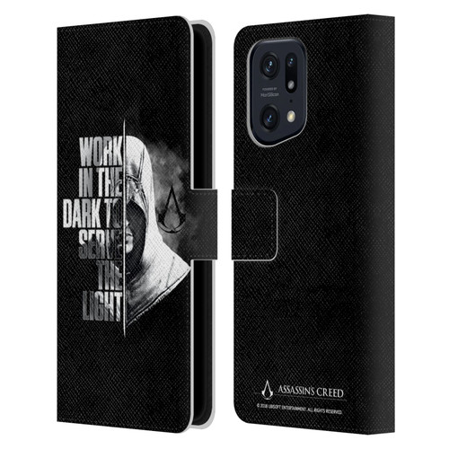 Assassin's Creed Legacy Typography Half Leather Book Wallet Case Cover For OPPO Find X5 Pro
