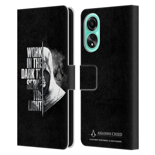 Assassin's Creed Legacy Typography Half Leather Book Wallet Case Cover For OPPO A78 4G