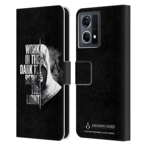 Assassin's Creed Legacy Typography Half Leather Book Wallet Case Cover For OPPO Reno8 4G