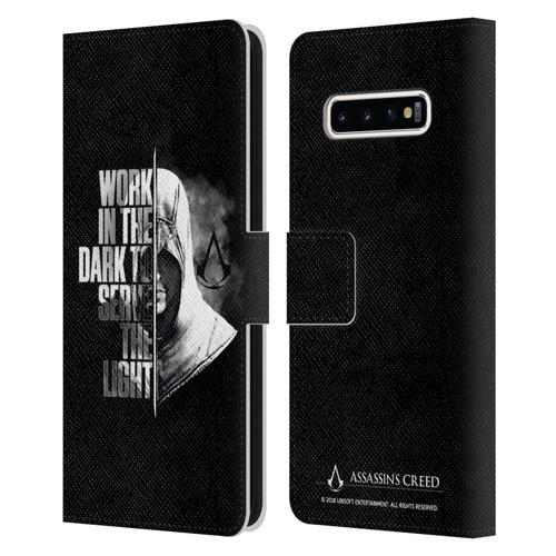 Assassin's Creed Legacy Typography Half Leather Book Wallet Case Cover For Samsung Galaxy S10+ / S10 Plus